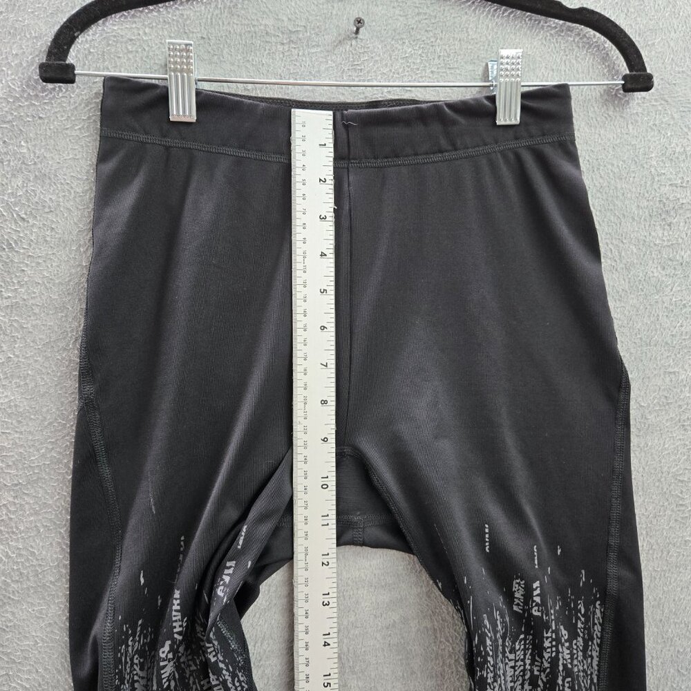 Gymshark Women Activewear Pants S Black Graphic Print Performance Crop Legging - Picture 3 of 10